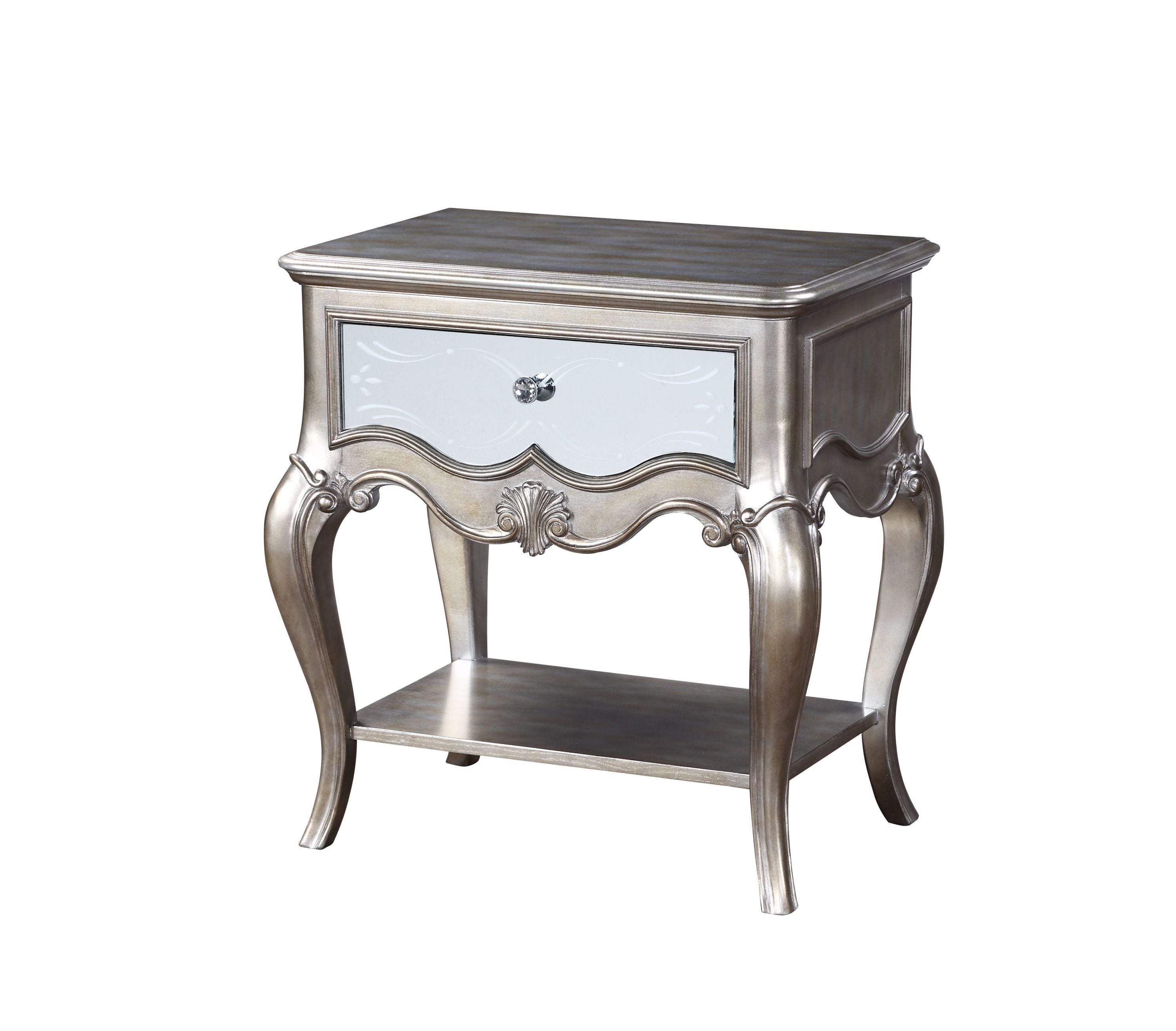Esteban Nightstand (1 Drw) in Antique Champagne image 1