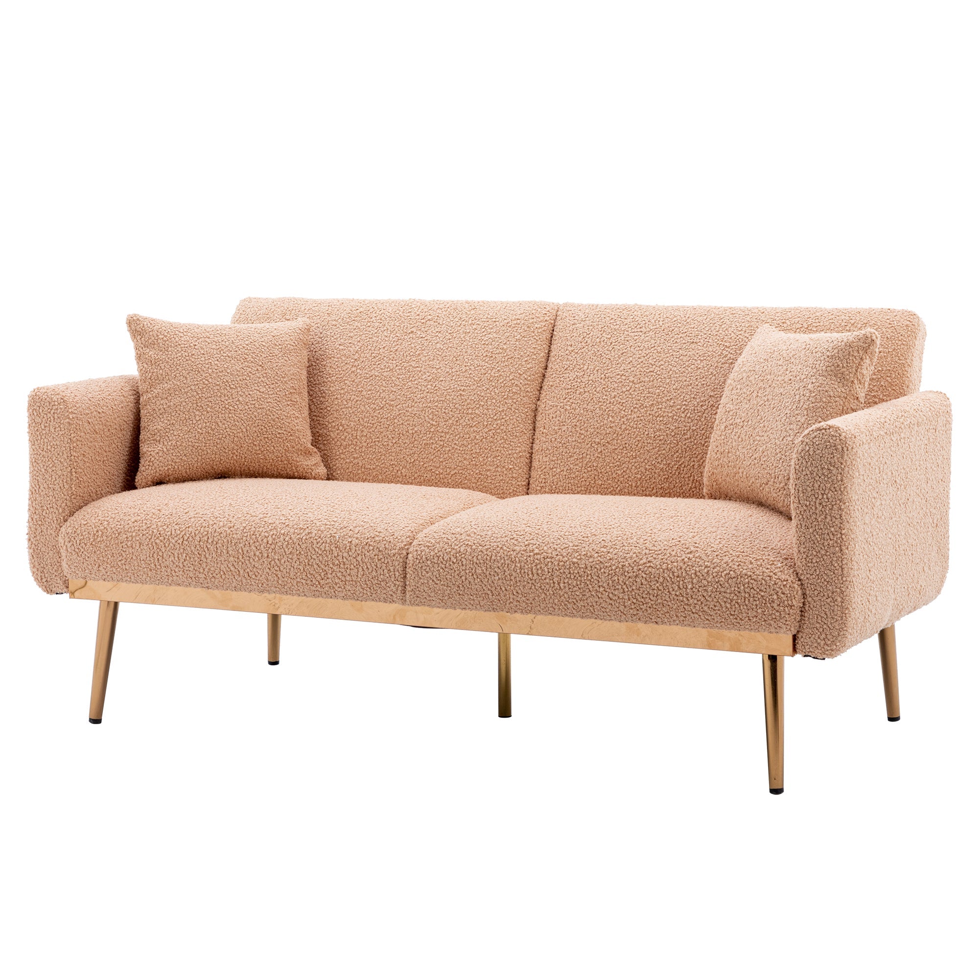 Velvet Sofa, Accent sofa .loveseat sofa with metal feet image 1