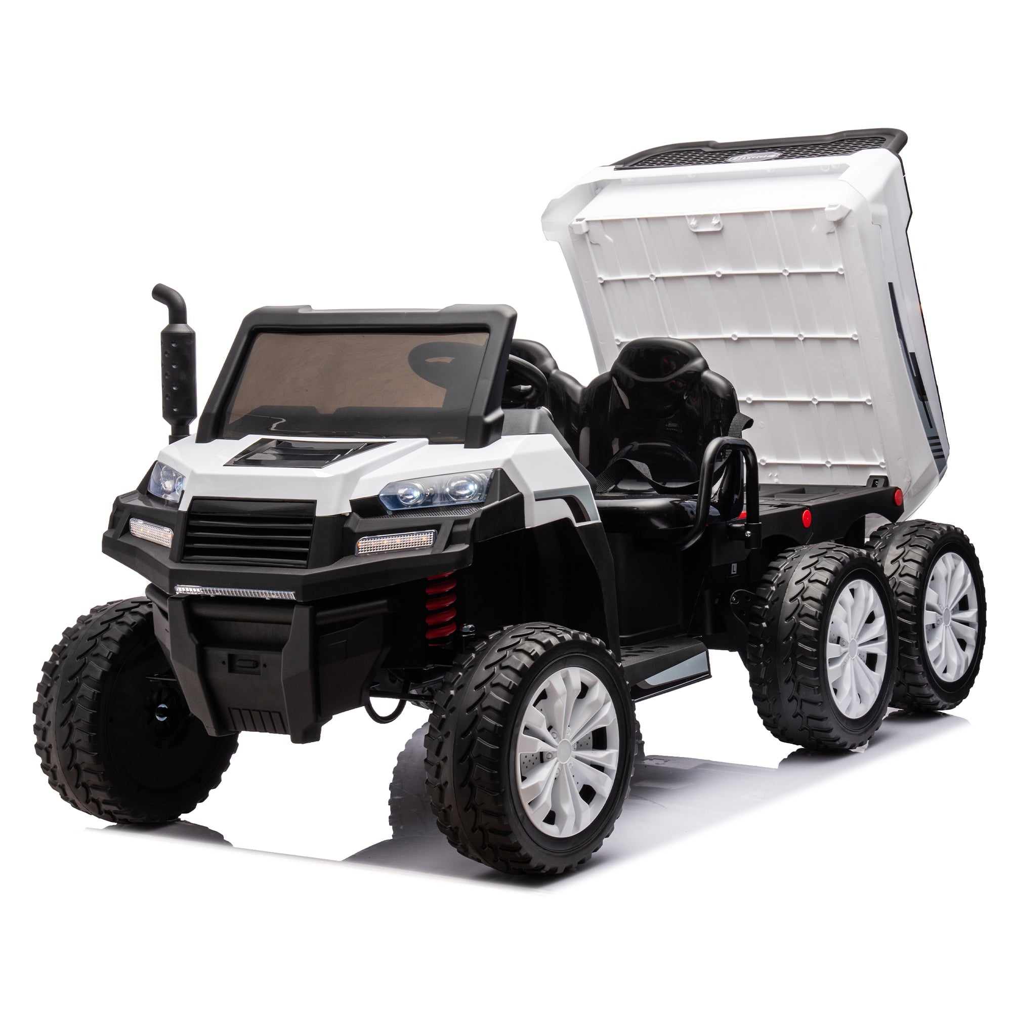 24V 2-Seater UTV-XXL Ride On Truck with Dump Bed for kid,Ride On 4WD UTV with 6 Wheels,Foam Tires, Suitable for Off-Roading,remote control,Three-Point Safety Harness image 1