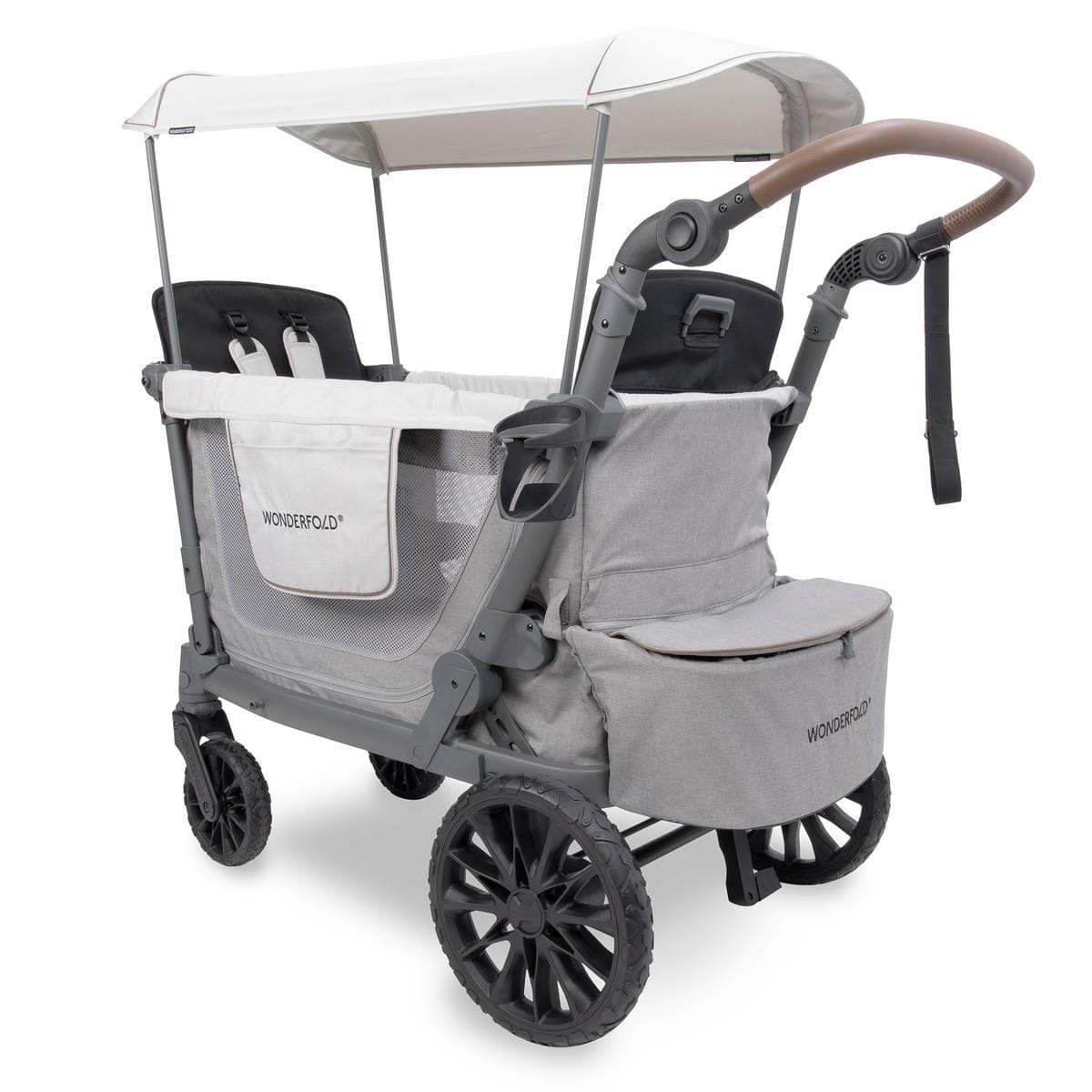 WonderFold L2 Double (2 Seater) Stroller Wagon - Gray image 1
