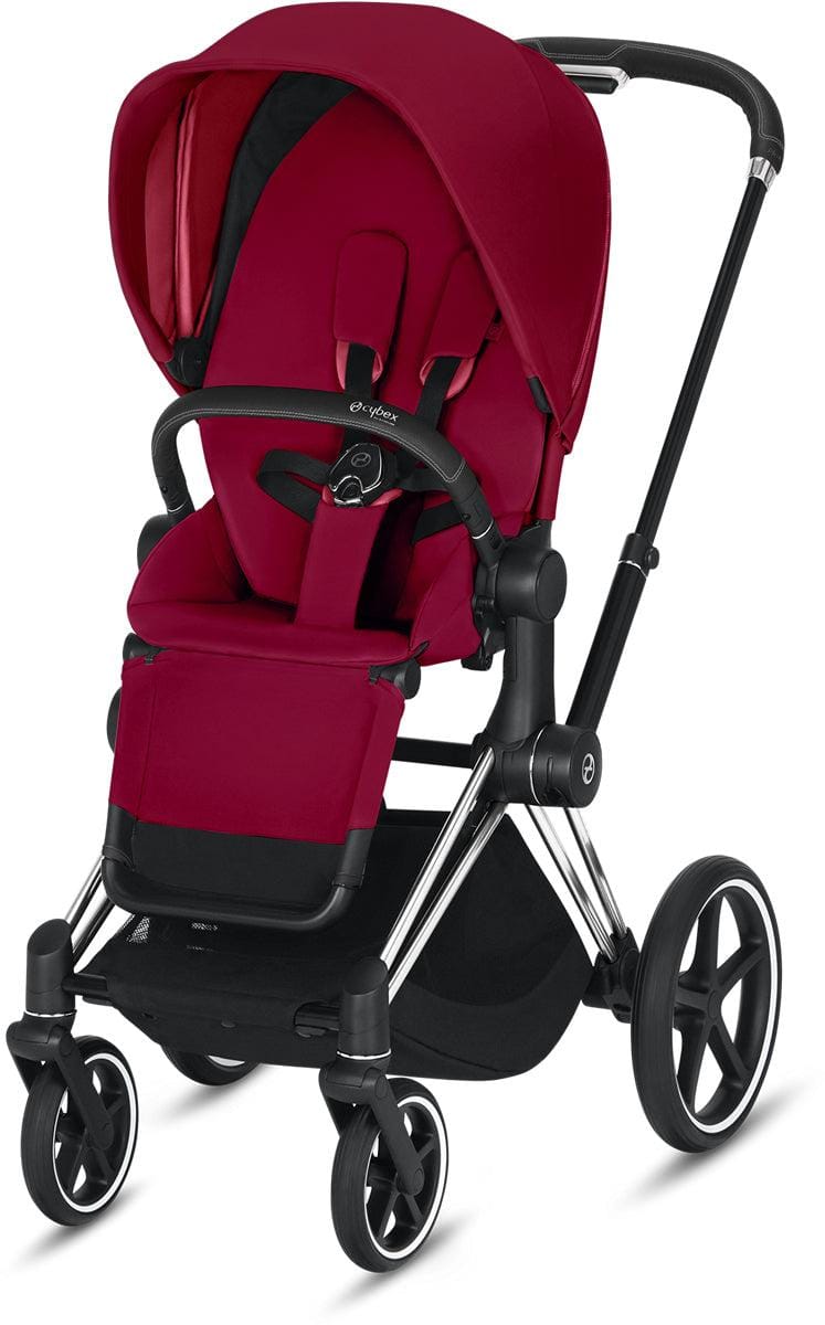 Cybex OPEN BOX Priam 3 Complete Stroller - Chrome/Black/True Red image 1