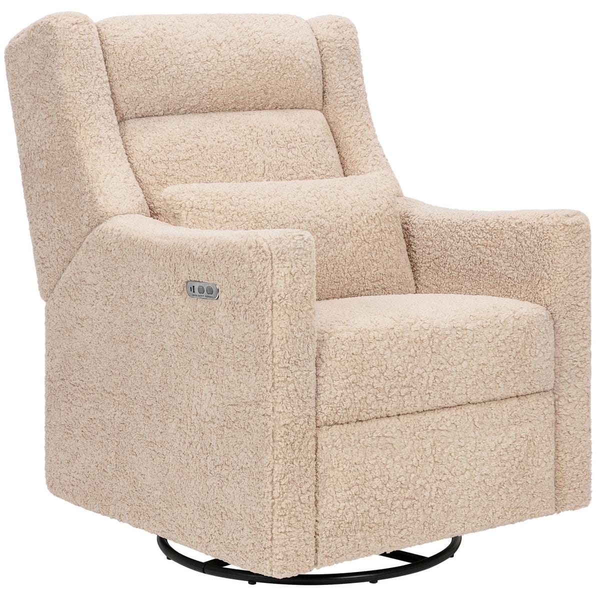 Babyletto Kiwi Plus Electric Recliner Swivel Glider w/ Adjustable Headrest + USB Port - Chai Shearling image 1