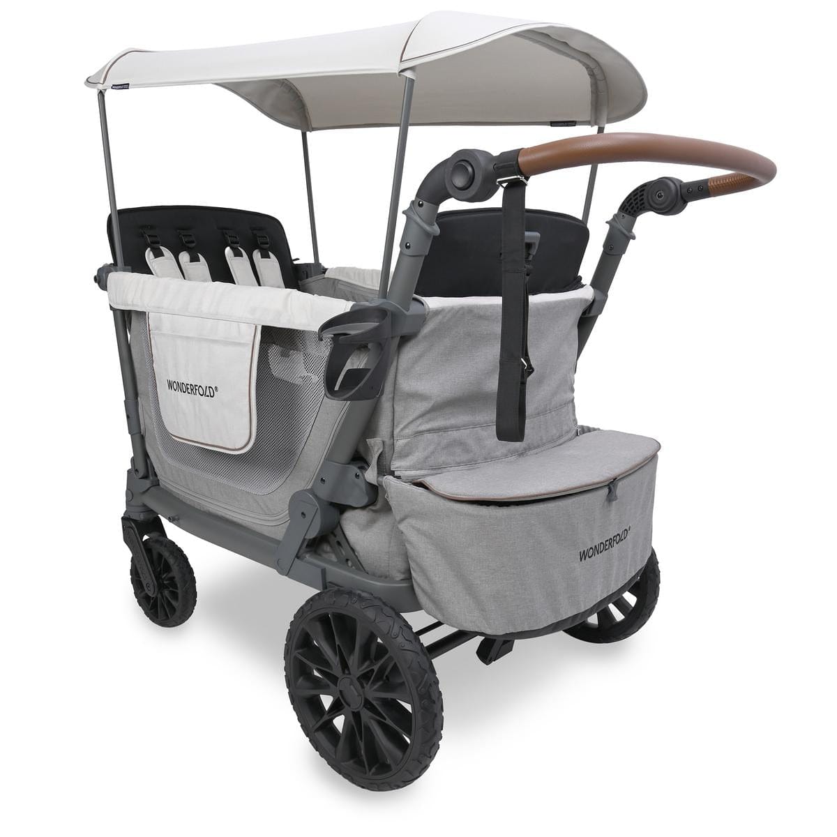 WonderFold L4 Quad (4 Seater) Stroller Wagon - Gray image 1