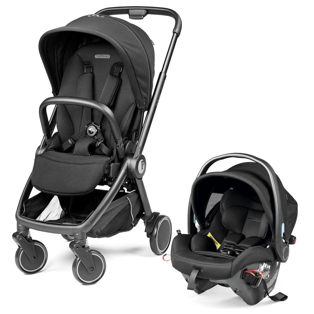 Peg Perego City Loop Stroller + Primo Viaggio Urban Mobility Travel System Bundle - Black / True Black / True Black image 1
