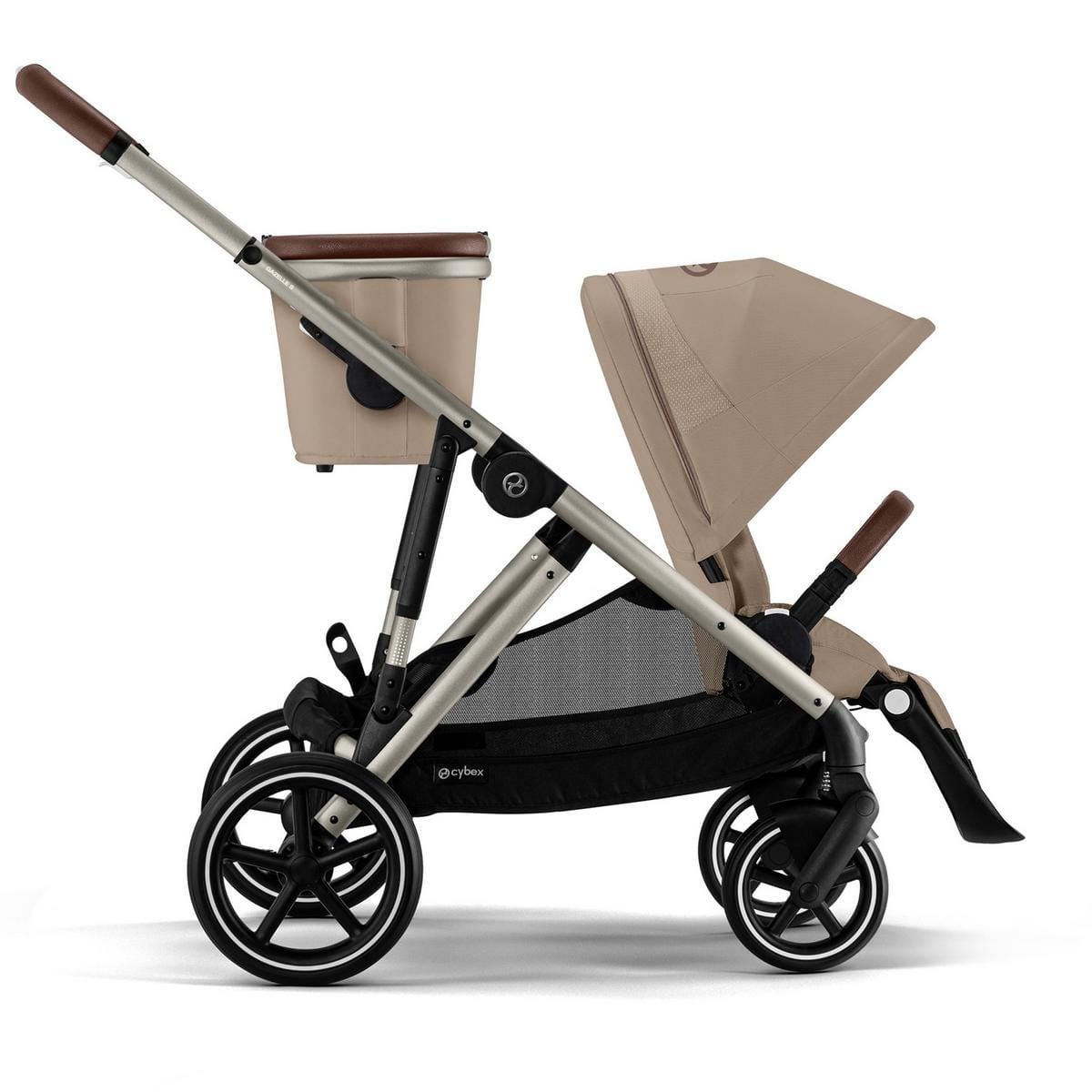 Cybex OPEN BOX Gazelle S Single-to-Double Stroller - Taupe Frame / Almond Beige image 1