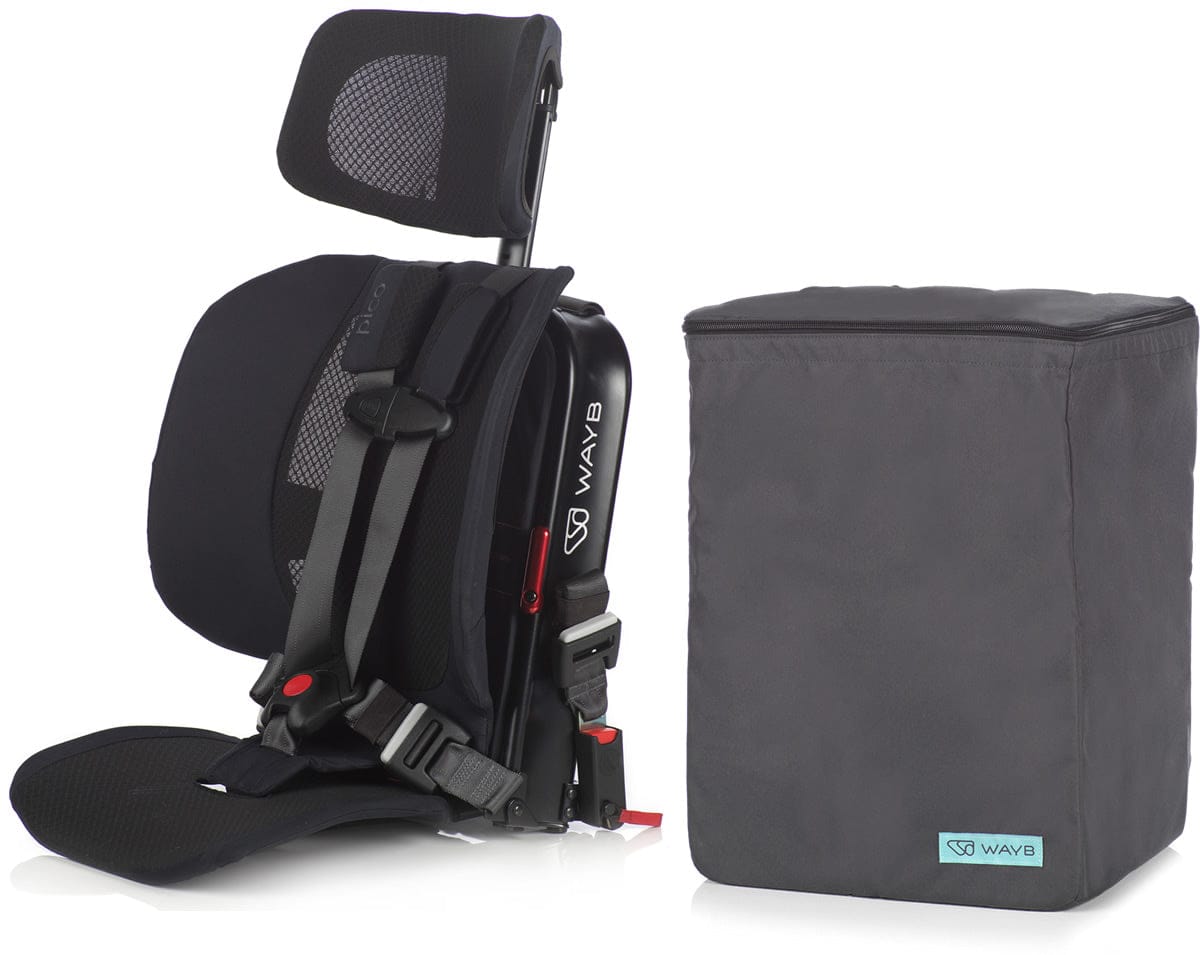 WAYB Pico Forward Facing Travel Car Seat + Travel Bag - Jet image 1