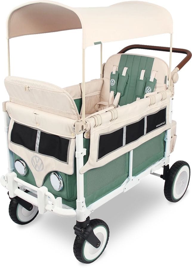 WonderFold OPEN BOX Volkswagon Special Edition Quad (4 seater) Stroller Wagon - Sage Green image 1