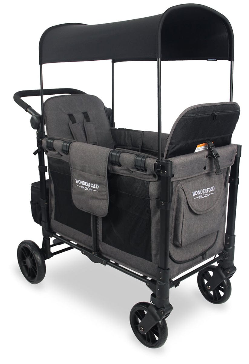 WonderFold OPEN BOX W2 2.0 Elite Multifunctional Double (2 Seater) Stroller Wagon - Charcoal Gray image 1