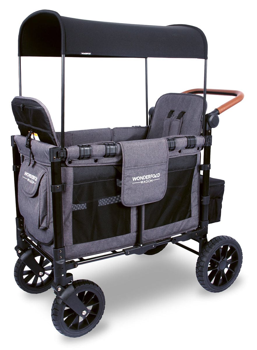 WonderFold OPEN BOX W2 Luxe (W2S 2.0) Multifunctional Double (2 seater) Stroller Wagon - Charcoal Gray image 1