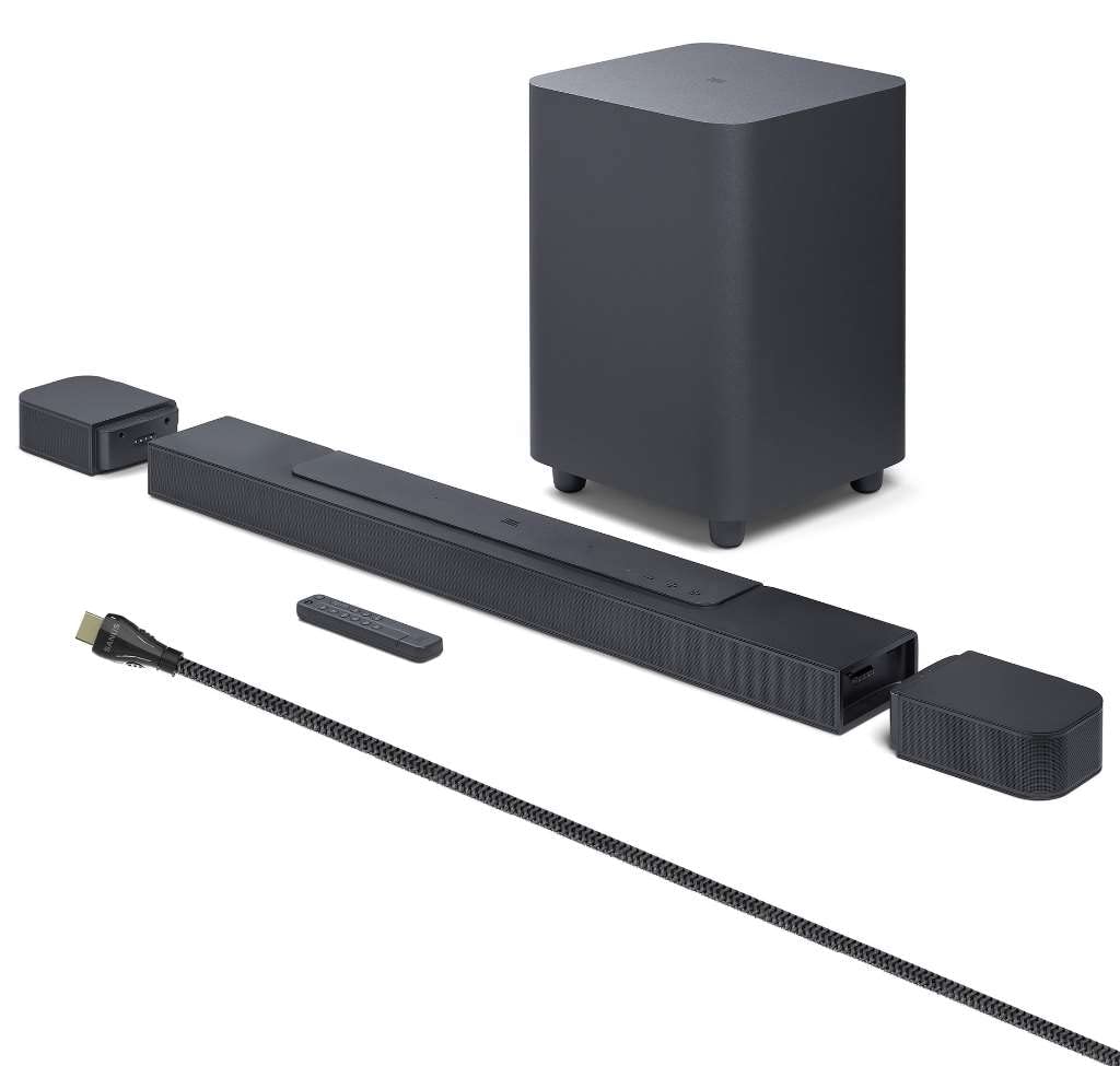 Jbl Bar 700 Pro 5.1 Soundbar Bundle With 10 In. Wireless Subwoofer Detachable Rear Speakers And 2M 8K Ultra High Speed Hdmi Cabl image 1
