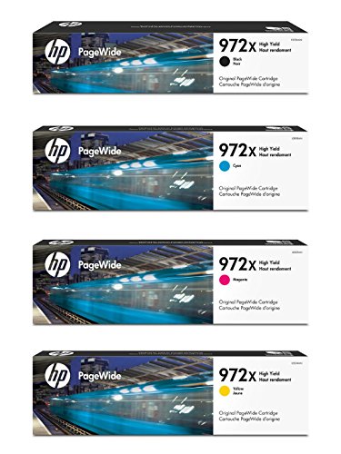 Hp Printing 972X Genuine Pagewide Color And Black High Yield Toner Set (F6T84An, L0R98An, L0S01An, L0S04An) image 1