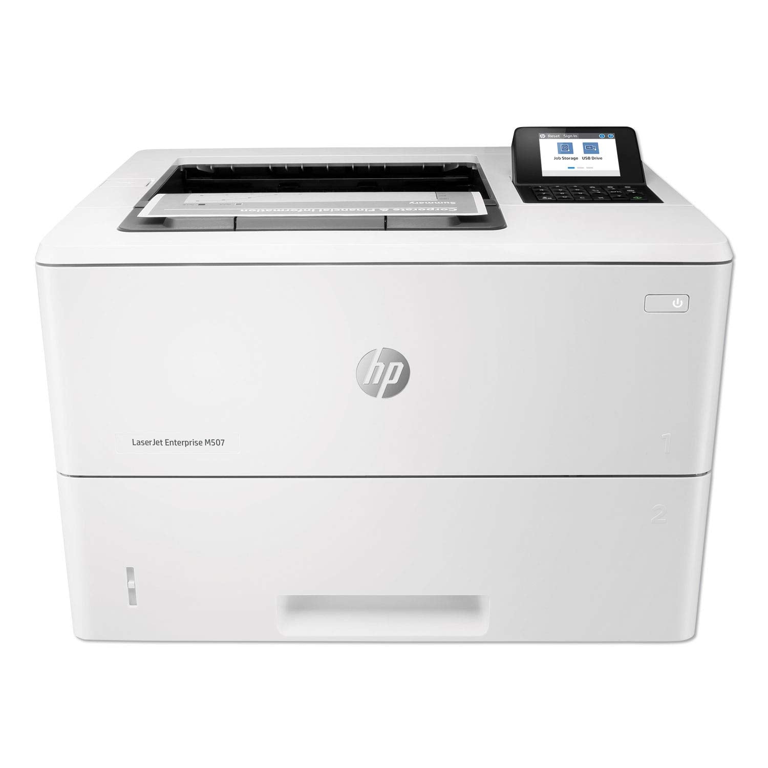 Hp Laserjet Enterprise M507N Monochrome Printer With Built-In Ethernet (1Pv86A), White image 1