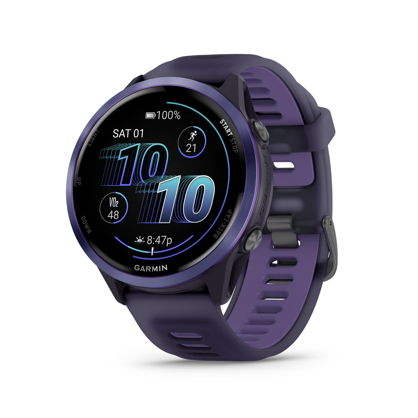 Garmin Forerunner 570, 47Mm, Advanced Gps Running And Triathlon Smartwatch, Amoled Display, Training And Recovery Features, Indi image 1