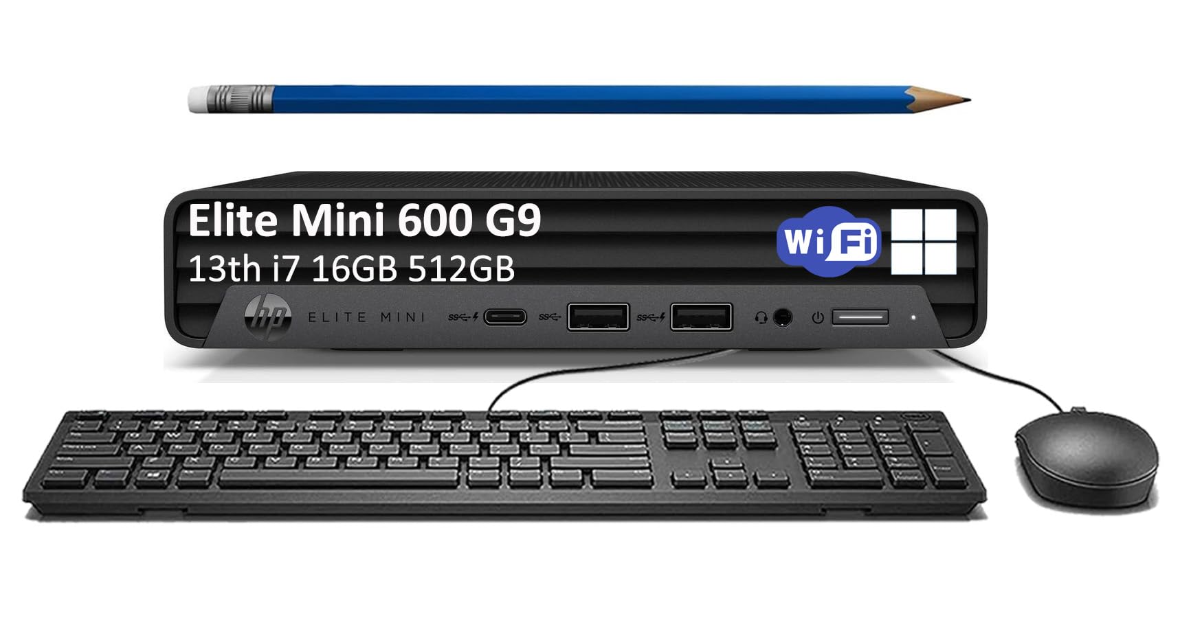 Hp Elite 600 G9 Mini Pc (Intel 16-Core I7-13700T, 16Gb Ddr5 Ram, 512Gb Ssd) Mff Business Desktop Computer, Type-C, Ist Keyboard, image 1
