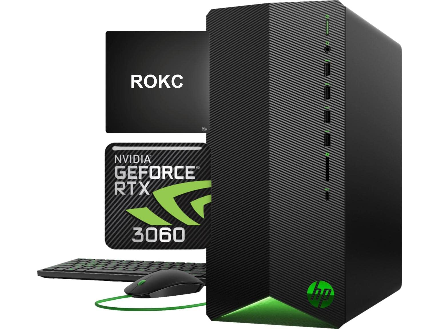 [Geforce Rtx 3060] 2022 Hp Pavilion Gaming Desktop Pc, 32Gb Ram, 1Tb Ssd+2Tb Hdd, Intel I5-10400F, Wired Mouse & Keyboard, Bluet image 1
