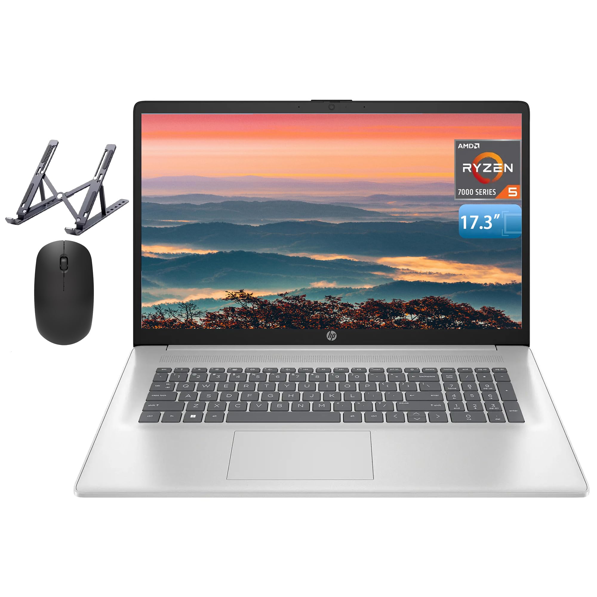 Hp 17 Laptop, 17.3'' Fhd Display, 16Gb Ram, 512Gb Ssd, Amd Ryzen 5 Processor(Beats I7-1165G7, Up To 4.3Ghz), Webcam, Numeric Key image 1