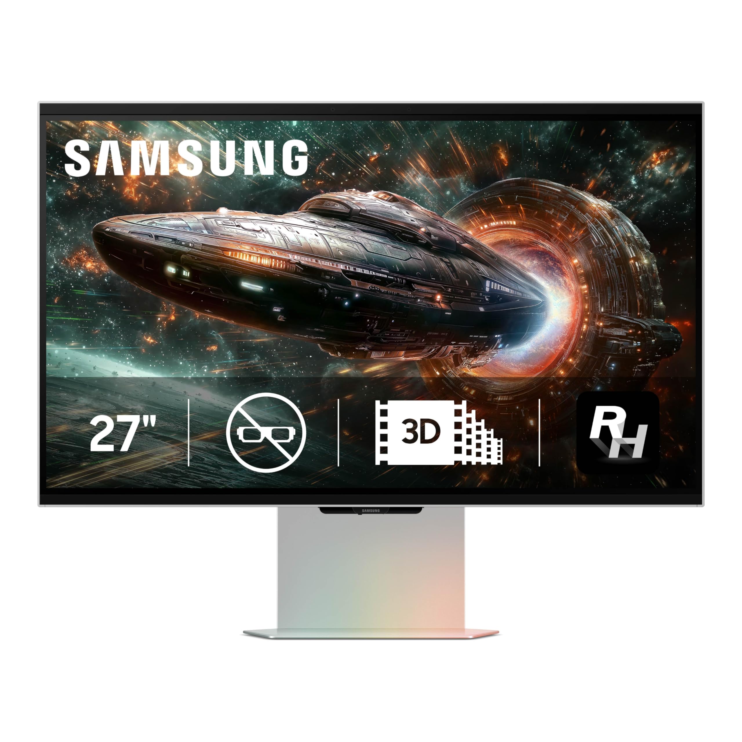 Samsung 27-Inch Odyssey 3D G90Xf, 4K, 165Hz, Gaming Monitor, 1Ms Response Time, Amd Freesync Premium, Ergonomic Stand, Ls27Fg900 image 1