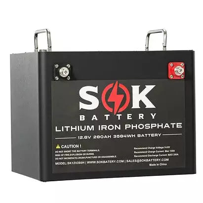 SOK Battery 12V 280Ah Lithium Battery with Built-in heater & Bluetooth (SK12V280H) image 1