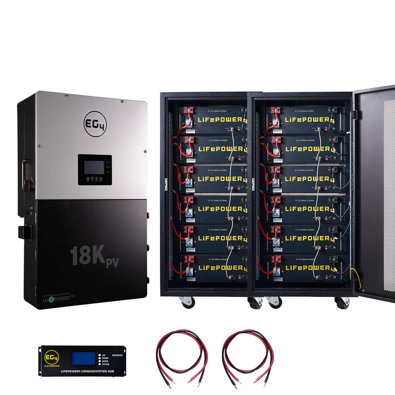 EG4 18KPV Hybrid Inverter System Bundle - 61.44kWH EG4 Lithium Powerwall [BNDL-E0006-12] image 1