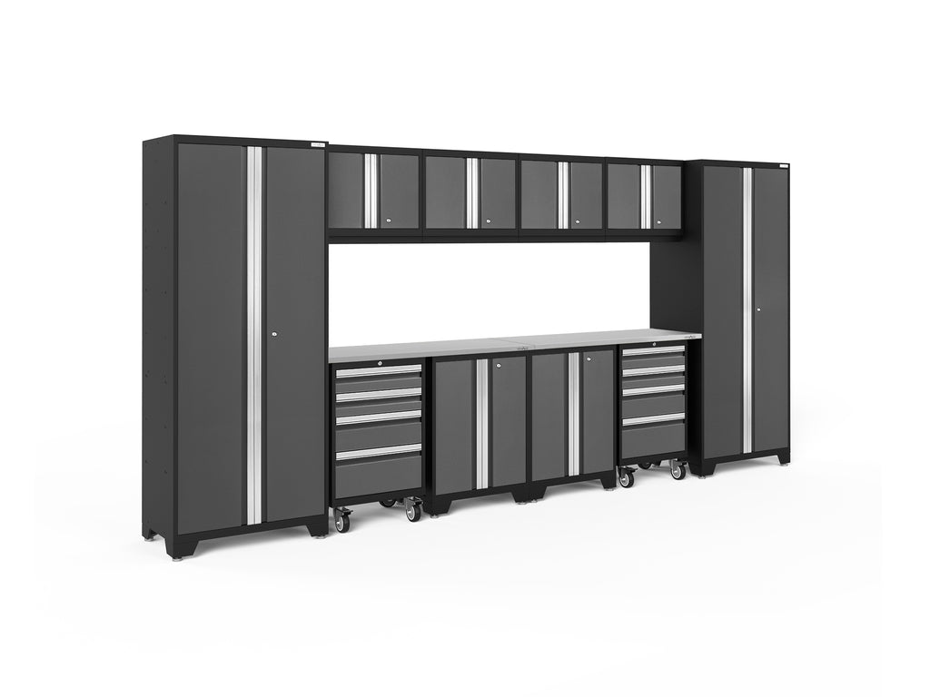 NewAge Bold Series 12 Piece Cabinet Set with Tool, Base, Wall Cabinets and 2 Lockers image 1