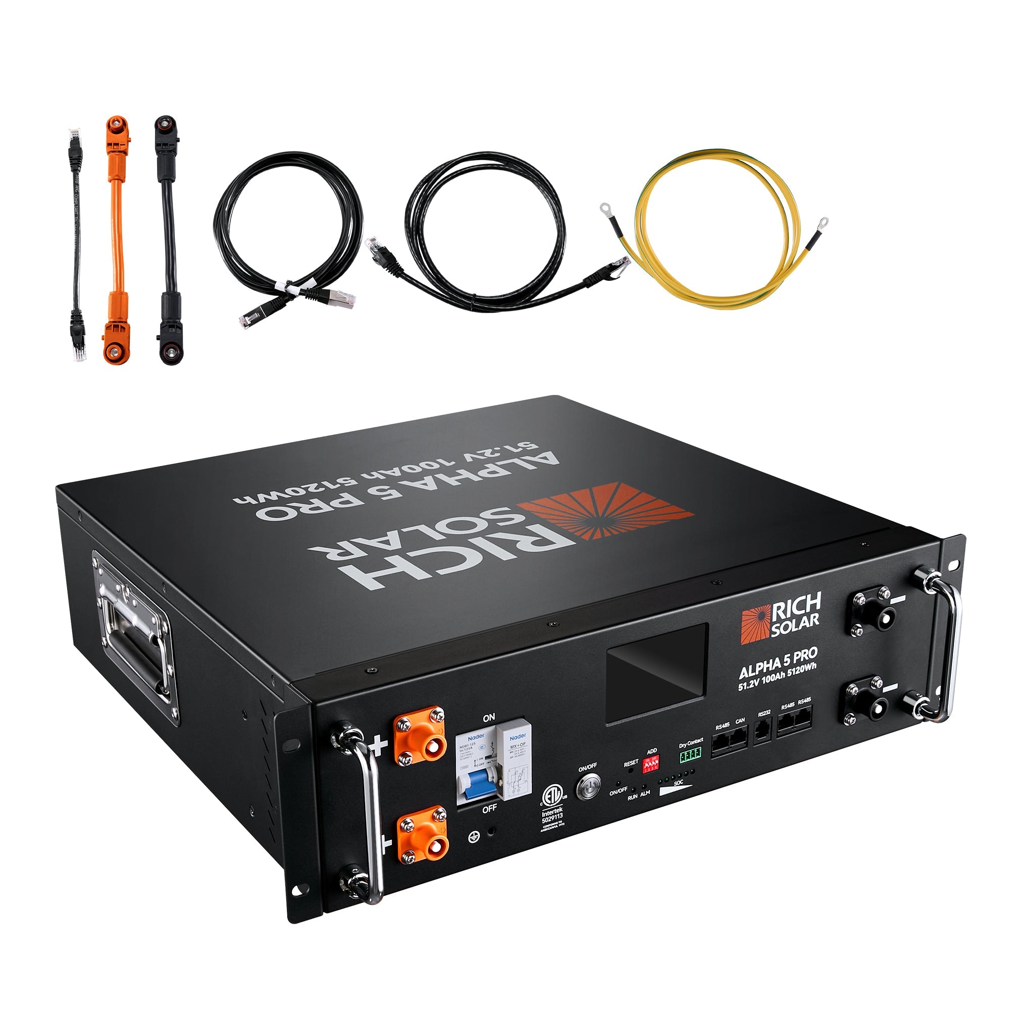 Rich Solar Nova 12K PV Hybrid Inverter Solar Kit & 61.44kWH Alpha 5 Pro Server LiFePO4 Battery image 2