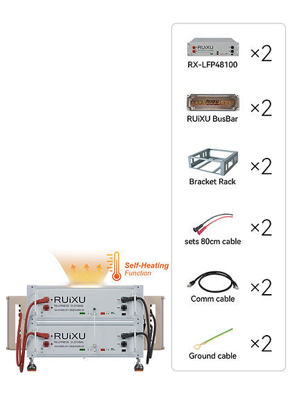 Ruixu Self-Heating Battery Optional Installation Method Bracket Rack - Flexibility & Stackable image 1