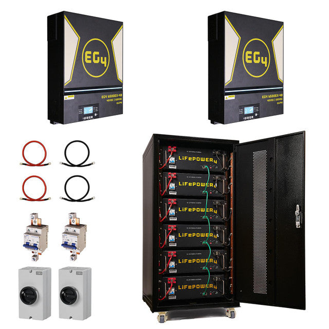 EG4 Off-Grid EG4 System Kit - 13kW 120/240V Output / 48VDC - 30.72kWh EG4 Lithium Battery Bank 
