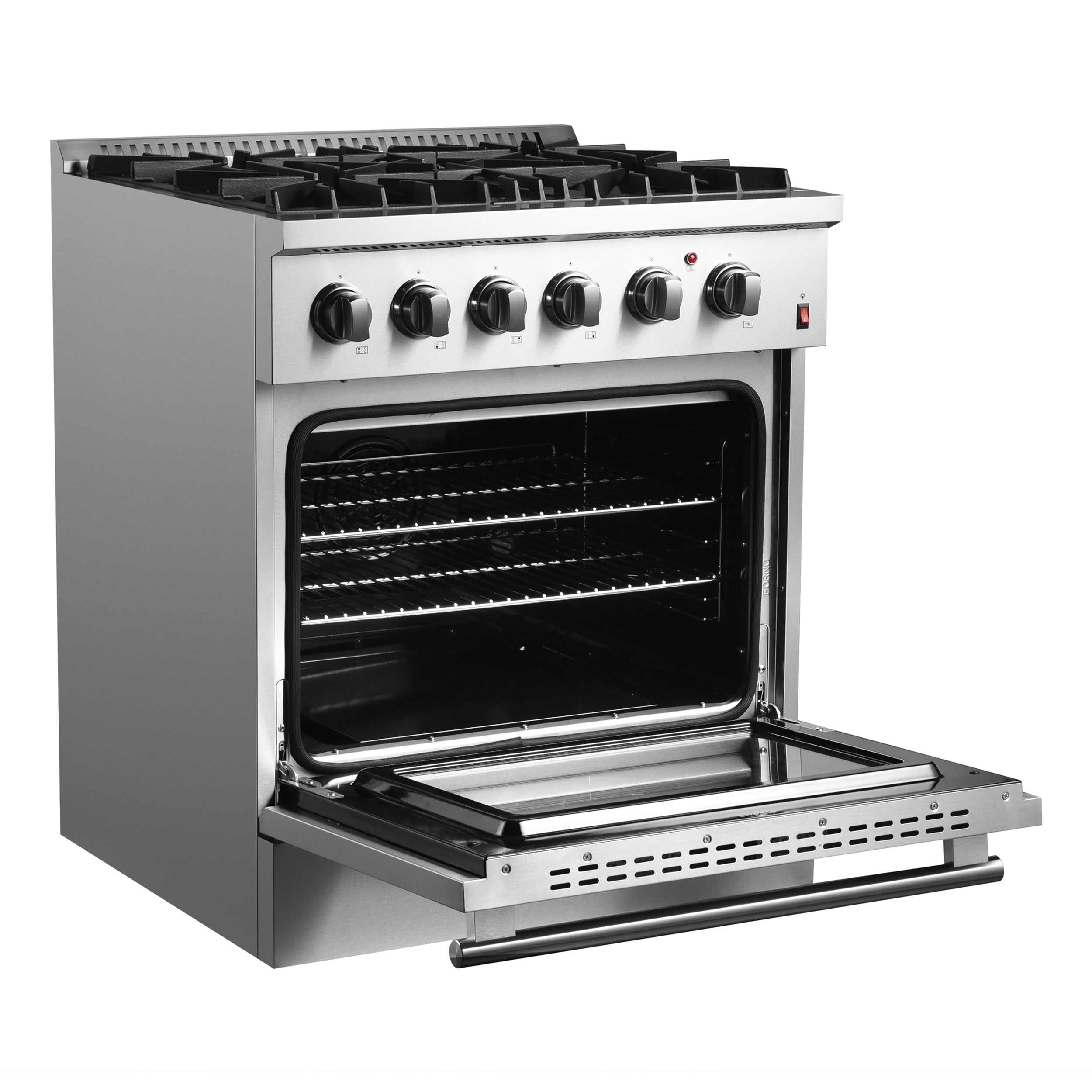 Forno Marco 30" Dual Fuel Range with 4 Sealed Burners in Stainless Steel (FFSGS6197-30) image 2
