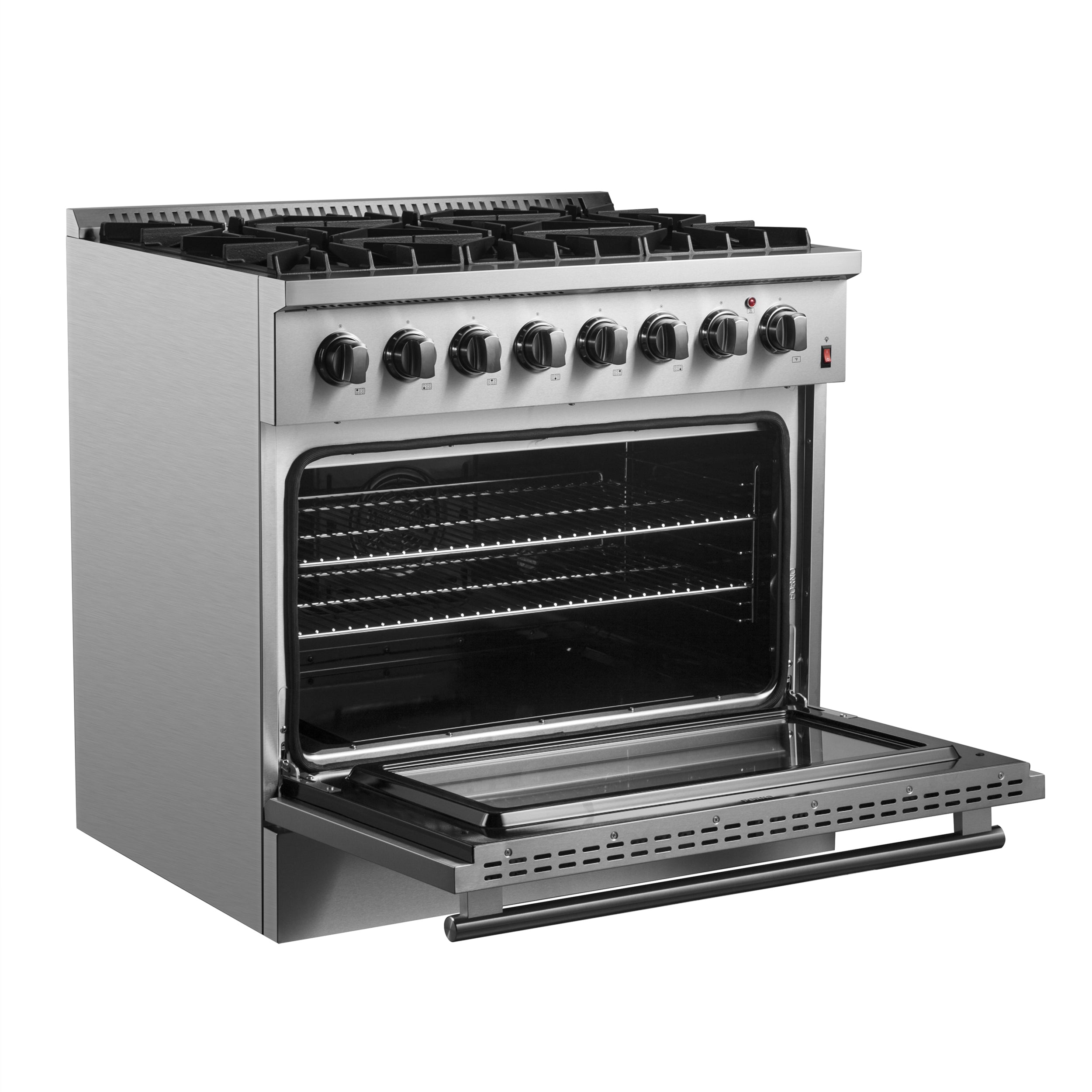Forno Marco 36" Dual Fuel Range with 6 Sealed Burners in Stainless Steel (FFSGS6197-36) image 2