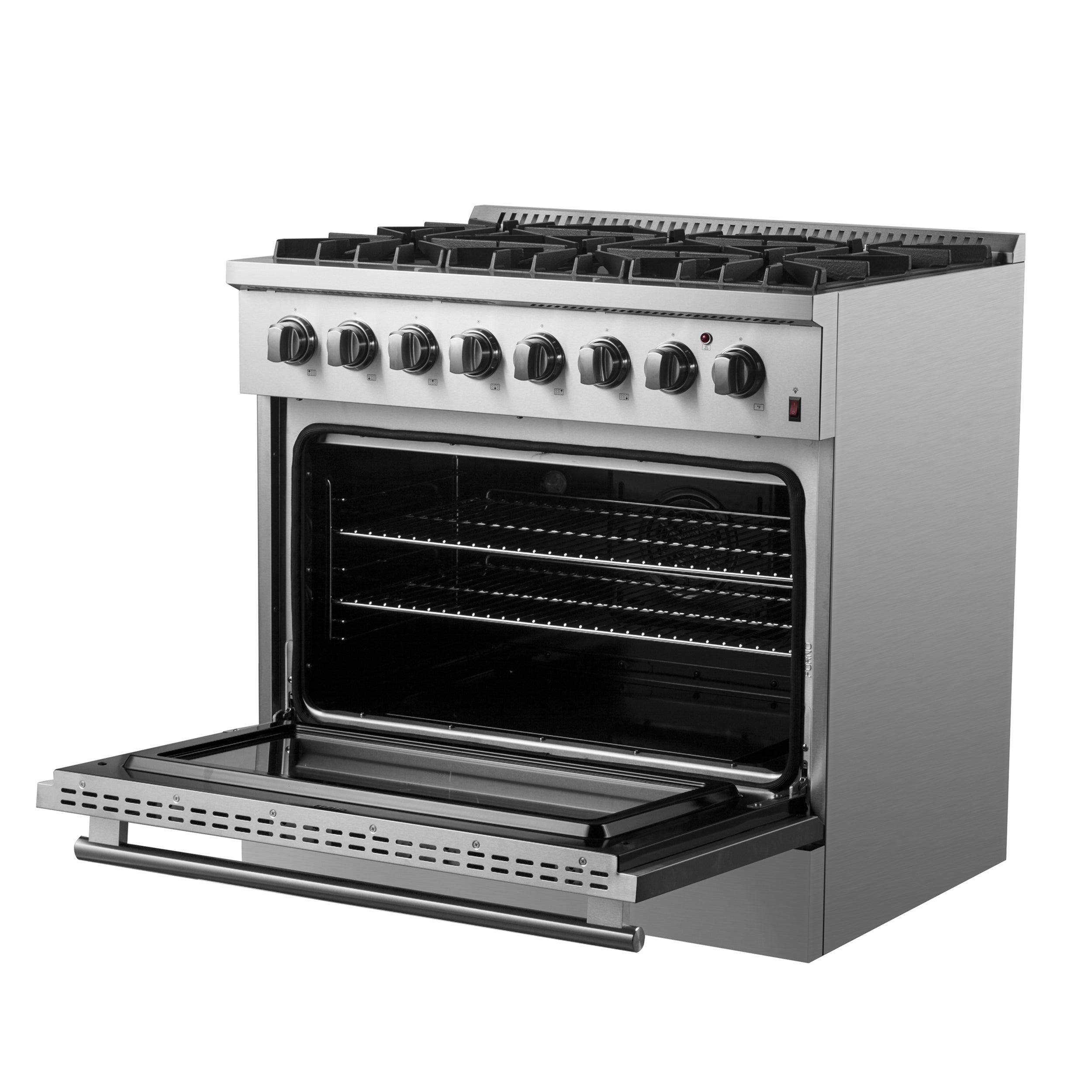 Forno Marco 36" Dual Fuel Range with 6 Sealed Burners in Stainless Steel (FFSGS6197-36) image 4