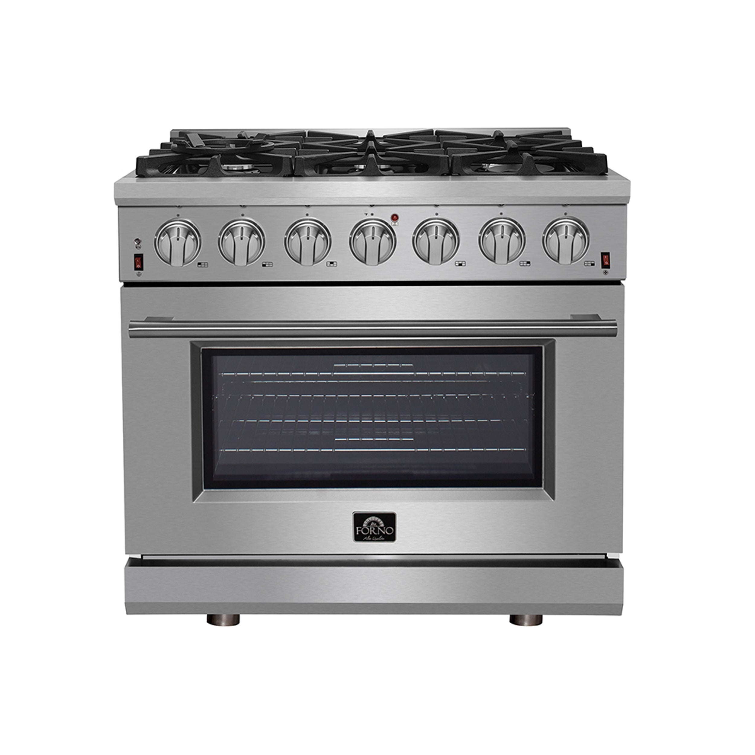 Forno 36″ Freestanding Gas Range with 6 Burners, FFSGS6239-36 image 1