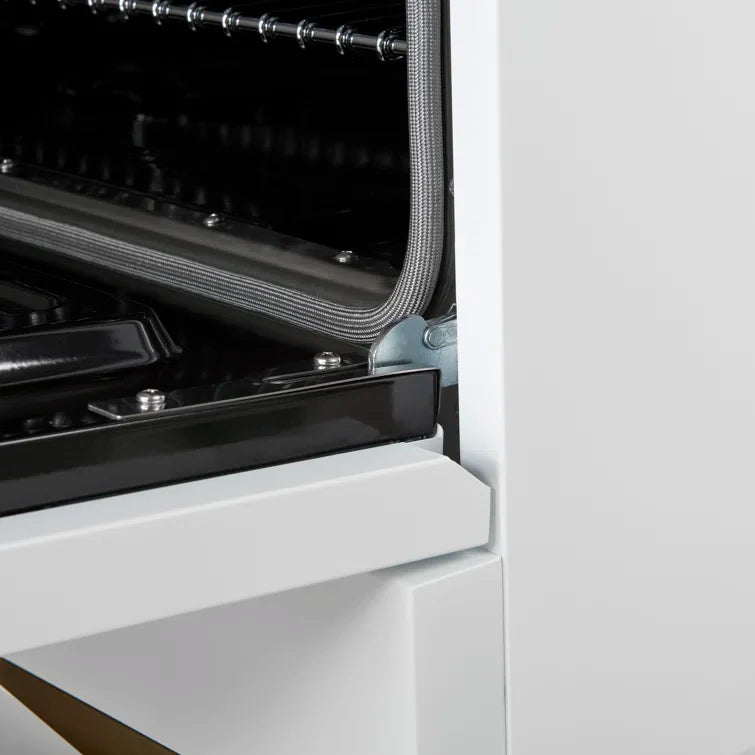 Forno Antico 36" Dual Fuel Range with 6 Burners - Black or White, Antique Brass Accents image 17