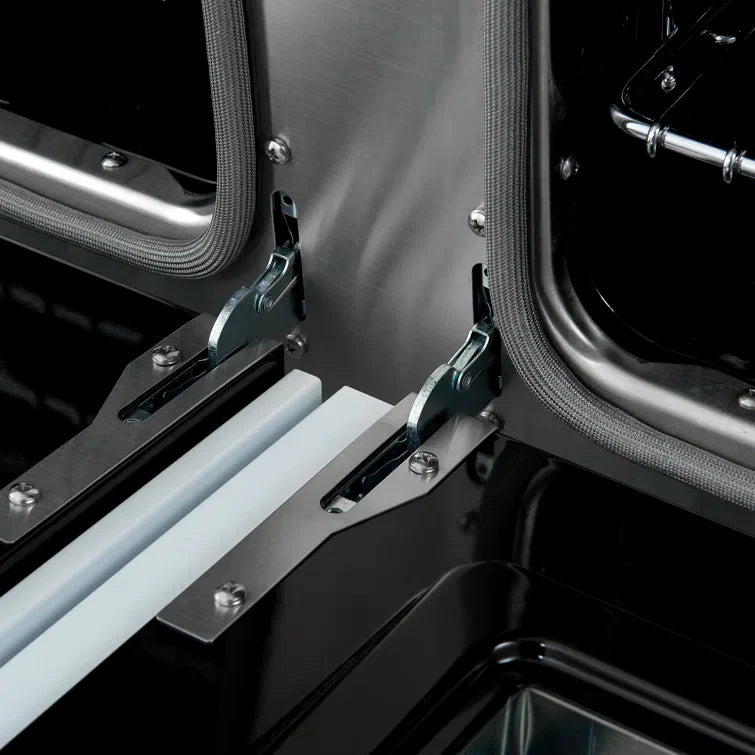 Forno Antico 48" Dual Fuel Range with 8 Burners and Griddle - Black or White, Antique Brass Accents image 19