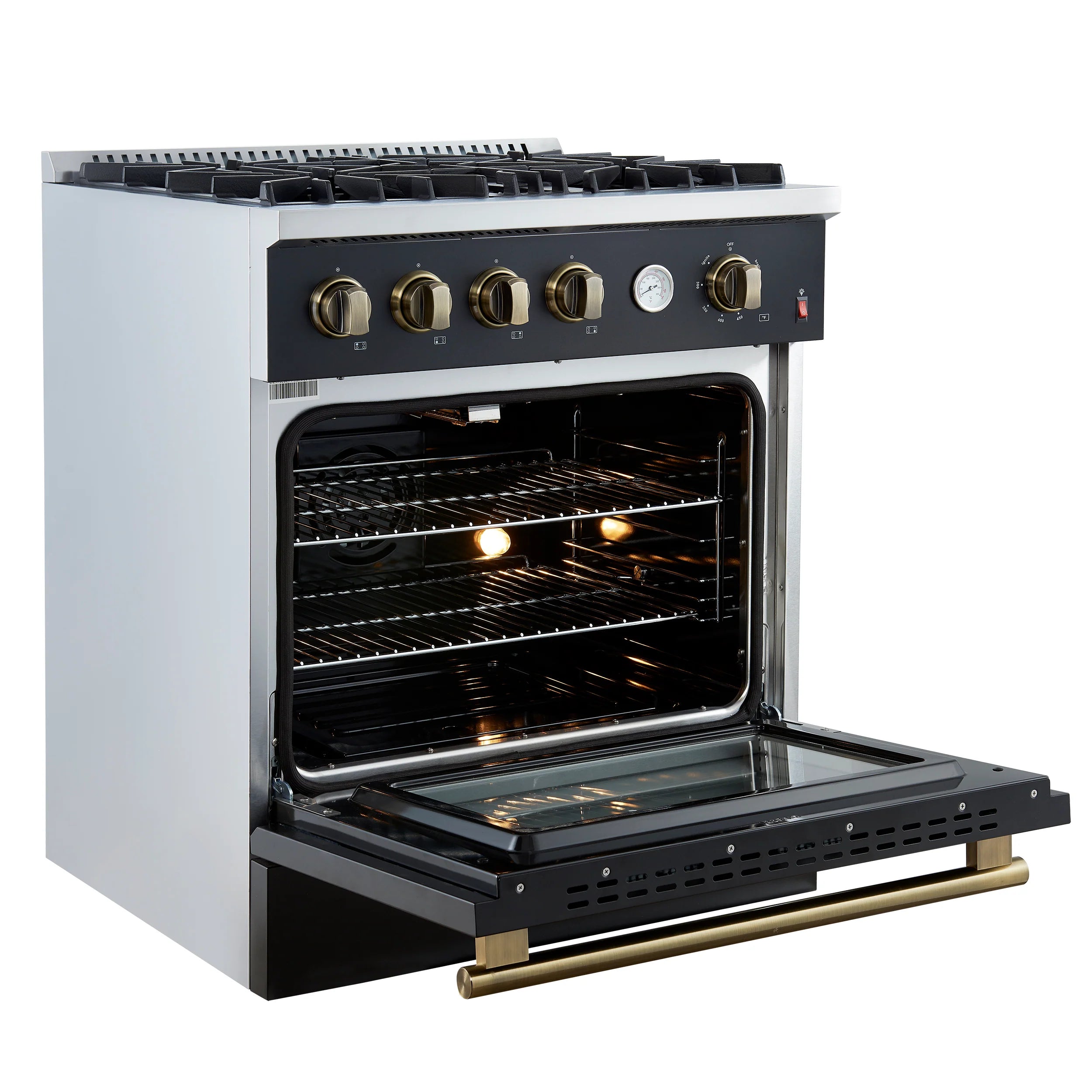 Forno Marco 30" Freestanding Gas Range - Stainless Steel, Black, White (FFSGS6277-30) image 12