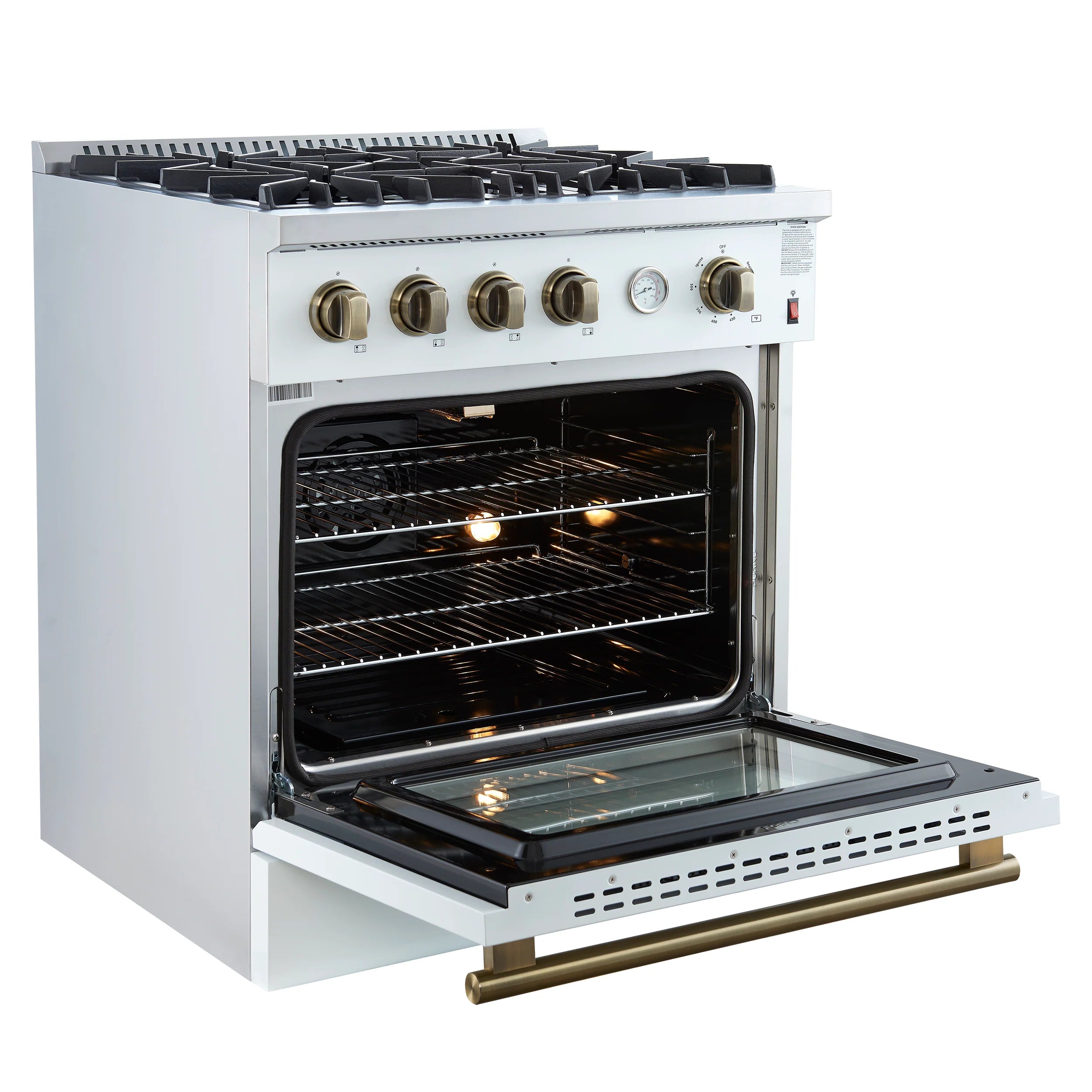 Forno Marco 30" Freestanding Gas Range - Stainless Steel, Black, White (FFSGS6277-30) image 15