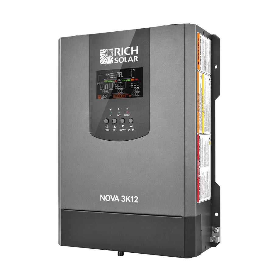 Rich Solar Nova 3K12 - 3000W 12V Pure Sine Wave Inverter with Built-in Transfer Switch image 1