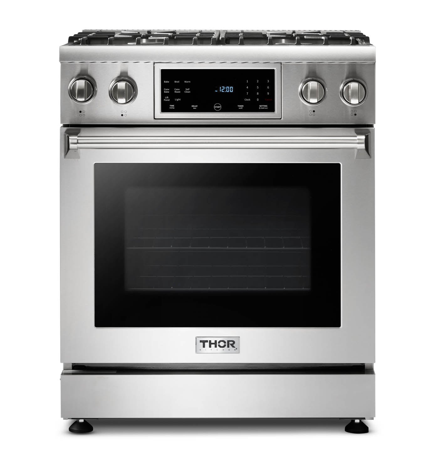 Thor Kitchen 30 In. 4.6 cu. ft. Self-Clean Gas Range in Stainless Steel with Front Touch Control, TRG3001 image 1