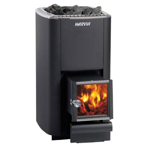 Harvia M Series Wood Sauna Stove w/ Exterior Feed Heater - 16.5kW image 1