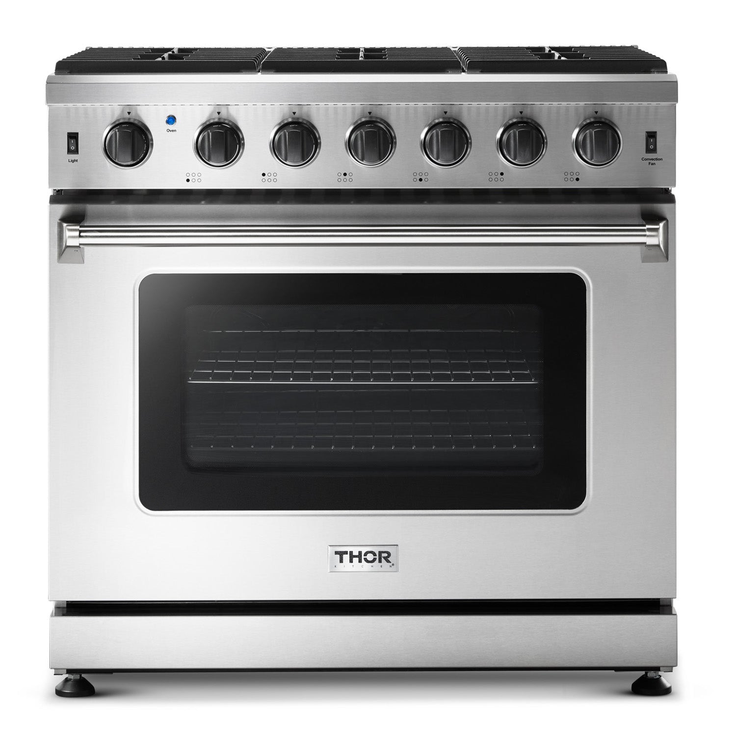 Thor Kitchen 36 Inch Gas Range in Stainless Steel FRB, LRG3601U / LRG3601ULP image 1
