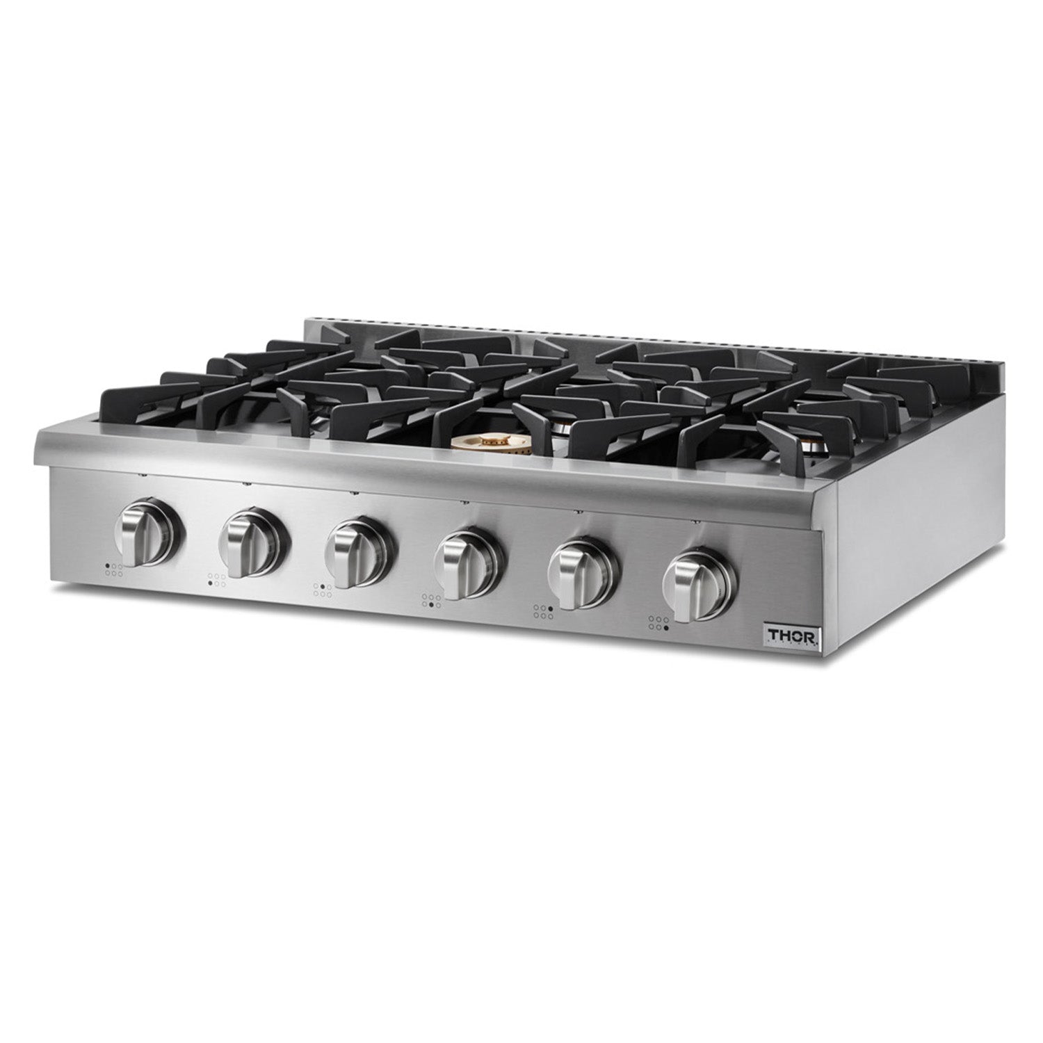 Thor Kitchen 36 in. Gas Rangetop in Stainless Steel with 6 Burners, HRT3618U image 1