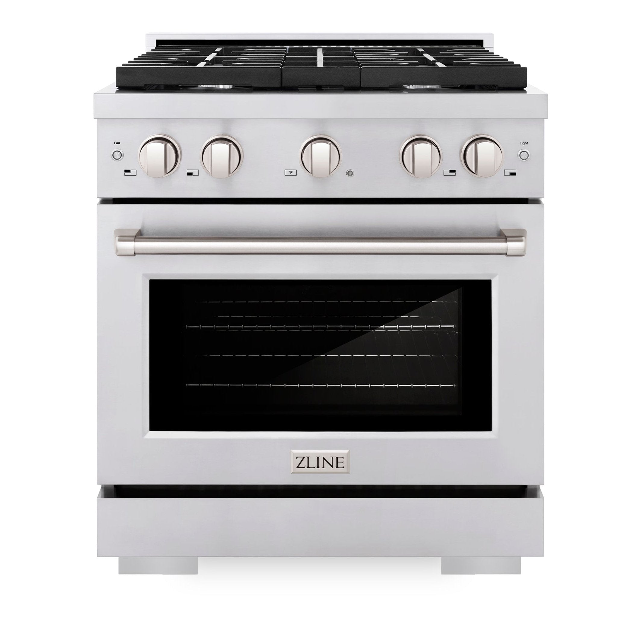 ZLINE 30 in. 4.2 cu. ft. Paramount Dual Fuel Range with 4 Burner Gas Cooktop and Electric Convection Oven in Stainless Steel (SDR30) image 1