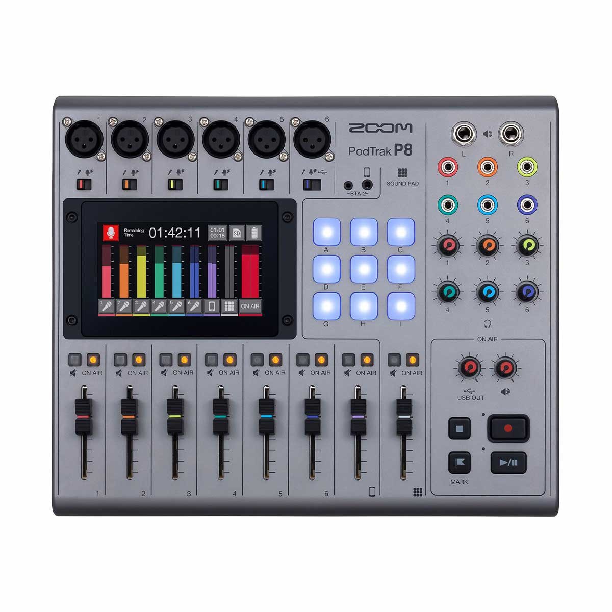 Zoom PodTrak P8 Portable Multitrack Podcast Recorder image 1