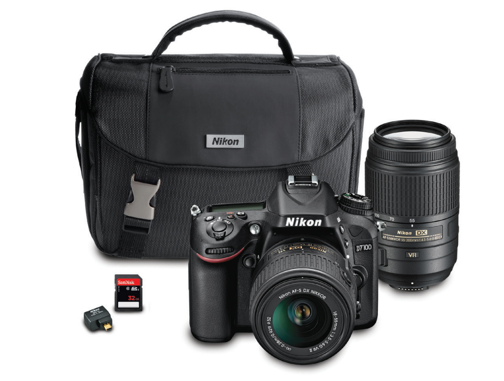 Nikon D7100 Dual Lens Wi-Fi Camera Kit w/18-55mm VR II & 55-300mm VR Lens image 1