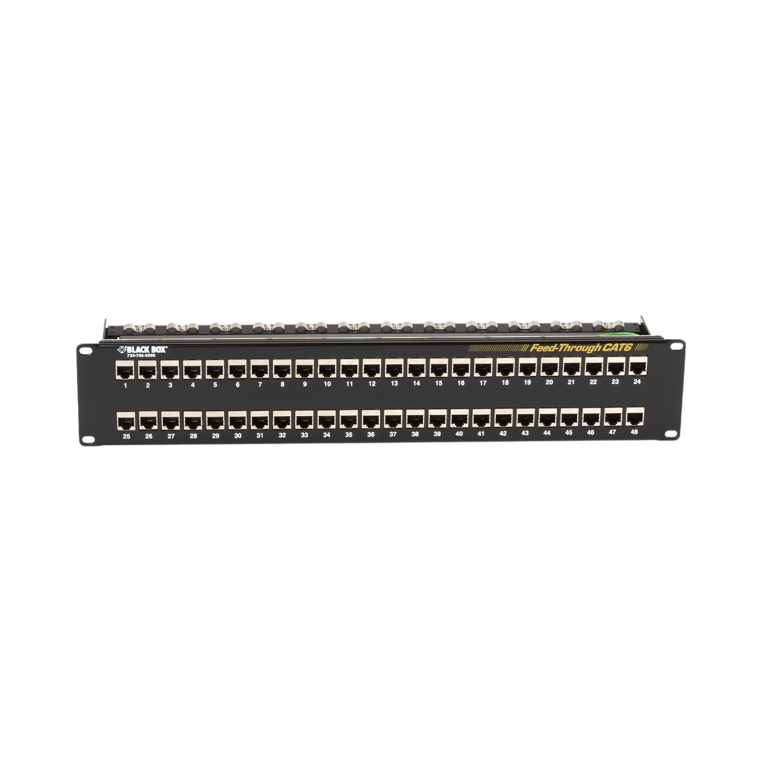 Black Box CAT6 48-Port Feed-Through Patch Panel image 1
