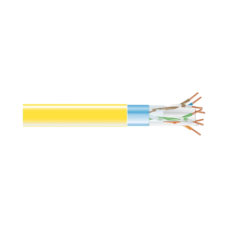Black Box 1000ft Spool CAT6 Shielded Plenum Ethernet Cable (Yellow) image 1
