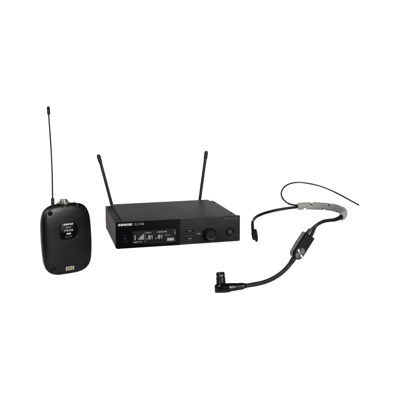 Shure SLXD14/SM35 Digital Wireless Cardioid Performance Headset Microphone System image 1