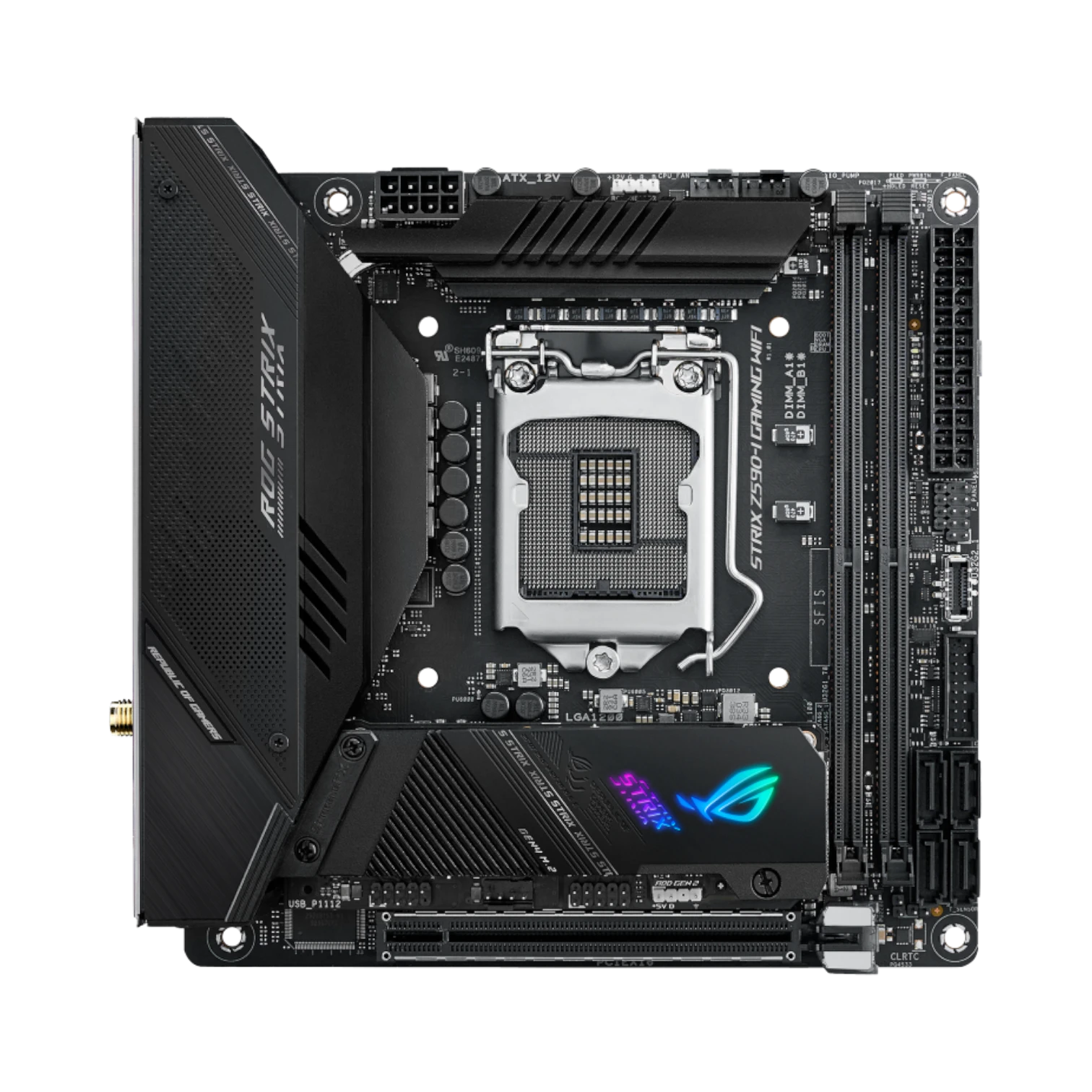 ASUS ROG STRIX Z590-I GAMING WIFI LGA1200 Mini-ITX Motherboard image 1