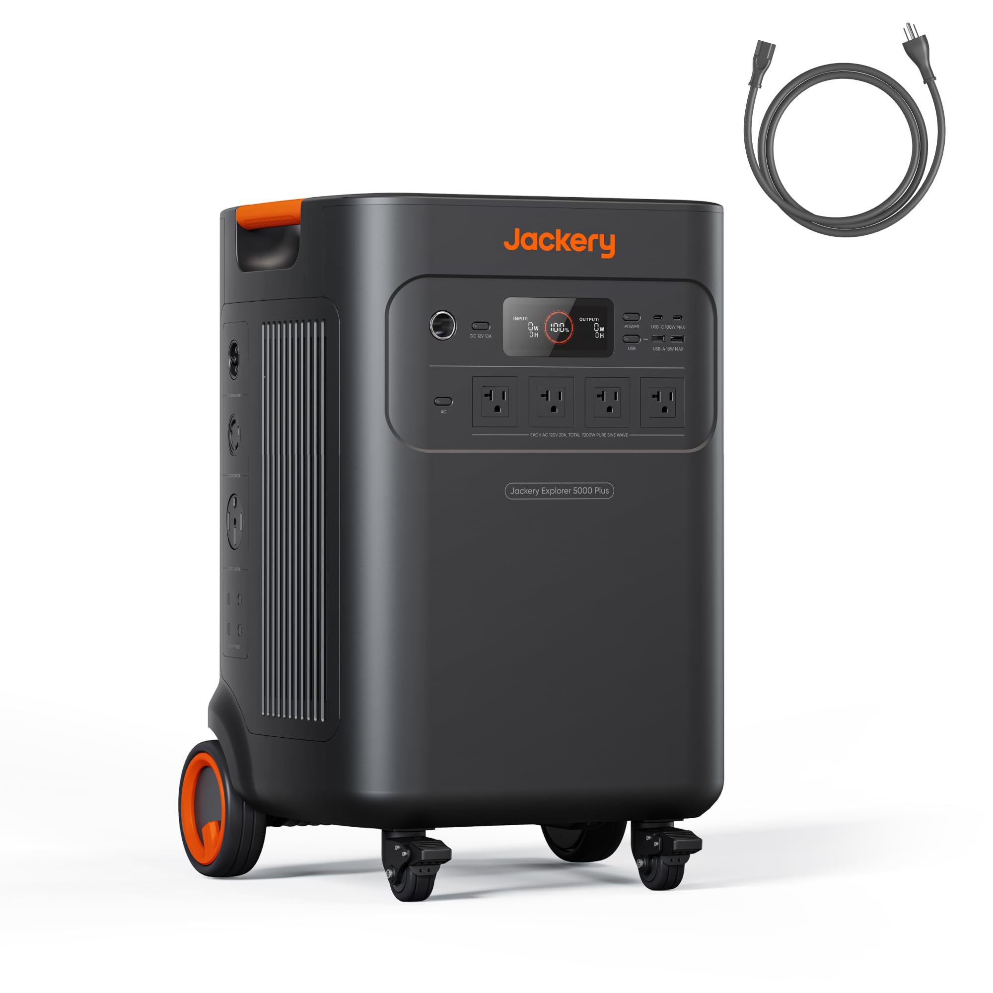 Jackery Solar Generator 5000 Plus Portable Power Station, 5040Wh LiFePO4, 7200W 120V/240V AC Output, Expandable to 60kWh, Essential Home Backup for Power Outages (Solar Panel Optional) image 1