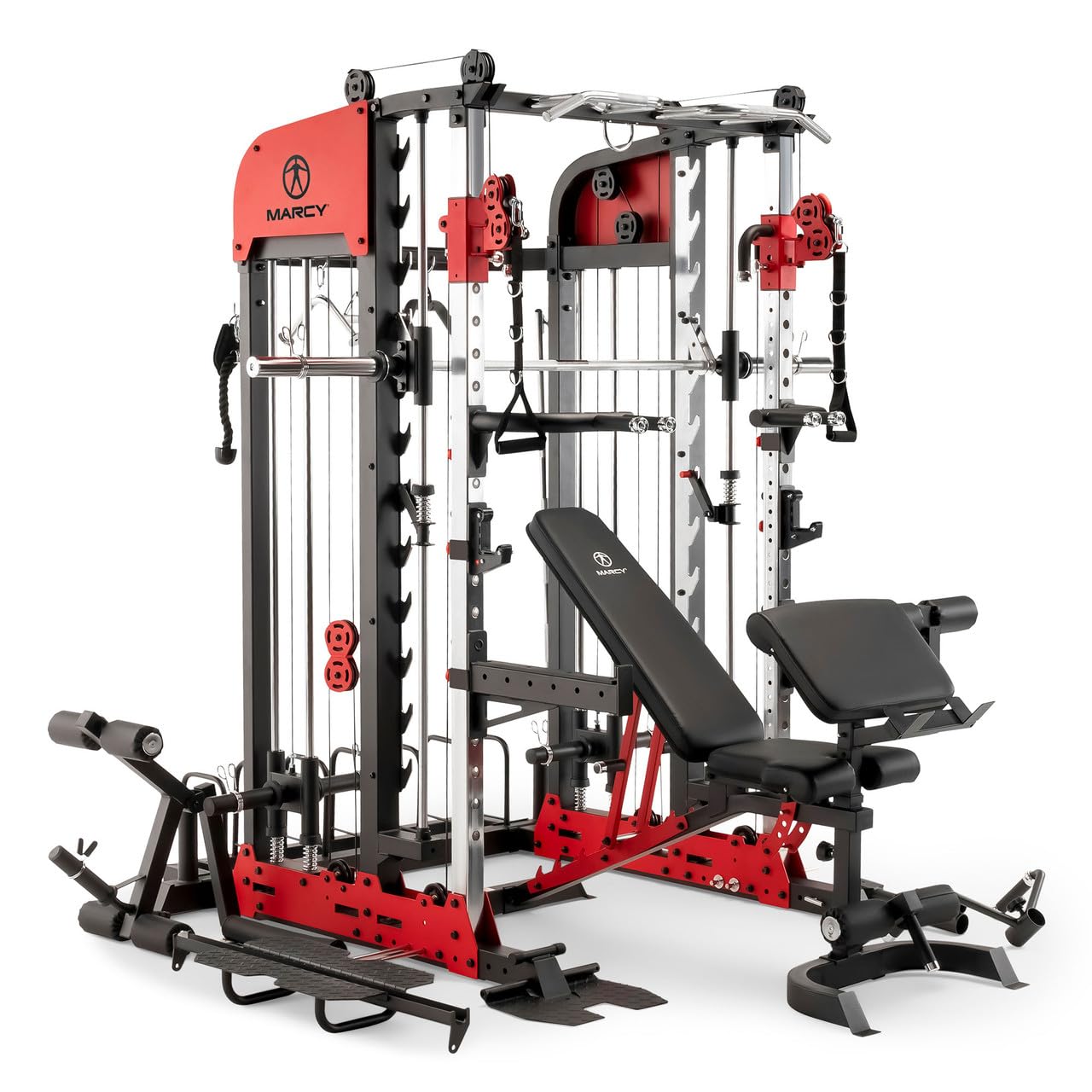 Marcy Pro Deluxe Smith Cage Home Gym System for Weight Training SM-7553 image 1