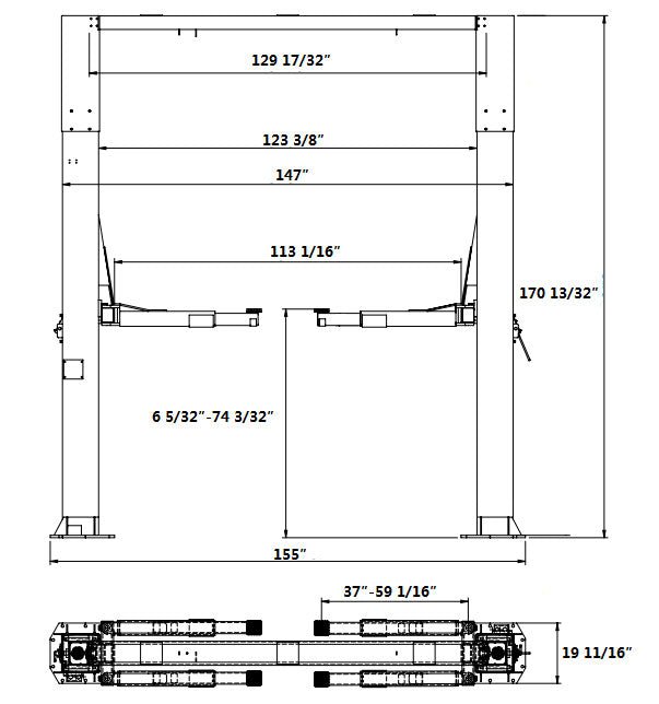 [Pre-Order] APlusLift 20,000LB 2-Post Overhead Single Release Direct Drive Car Lift with 3 Year Warranty - AP-20SR image 3